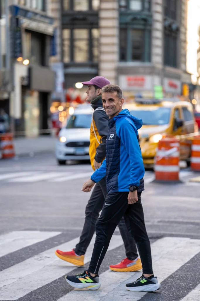 Fabián Roncero durante los días previos al New York Marathon