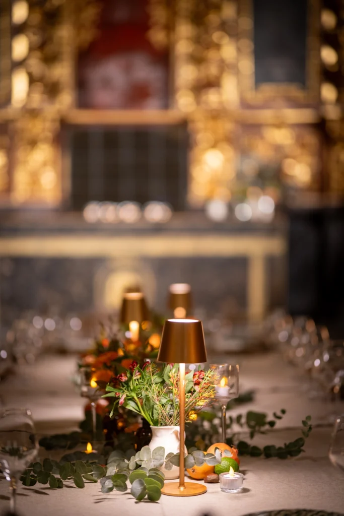 Detalle de decoración floral de un evento en el Palacio de Congresos de Córdoba