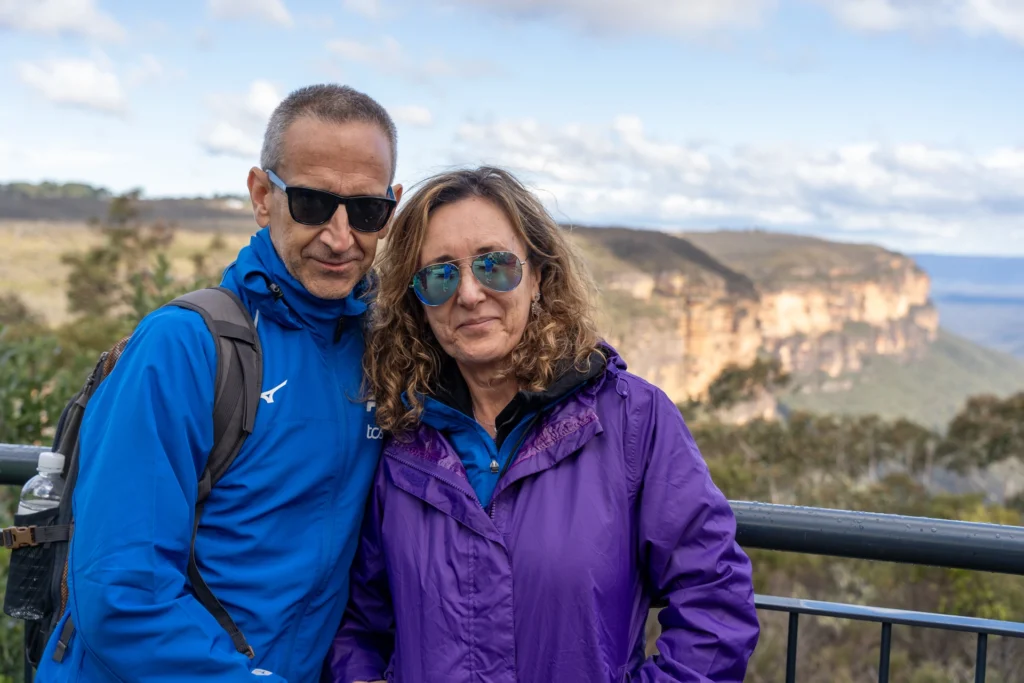 Viajeros en Blue Mountains durante la experiencia Sydney Marathon